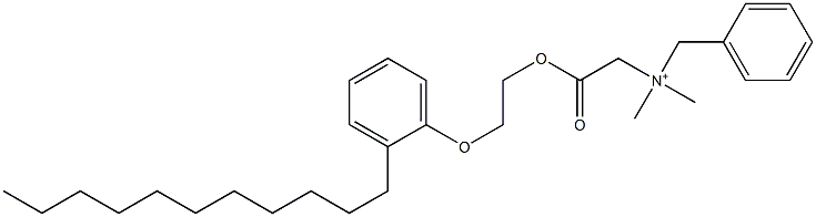 N,N-Dimethyl-N-benzyl-N-[[[2-(2-undecylphenyloxy)ethyl]oxycarbonyl]methyl]aminium Struktur