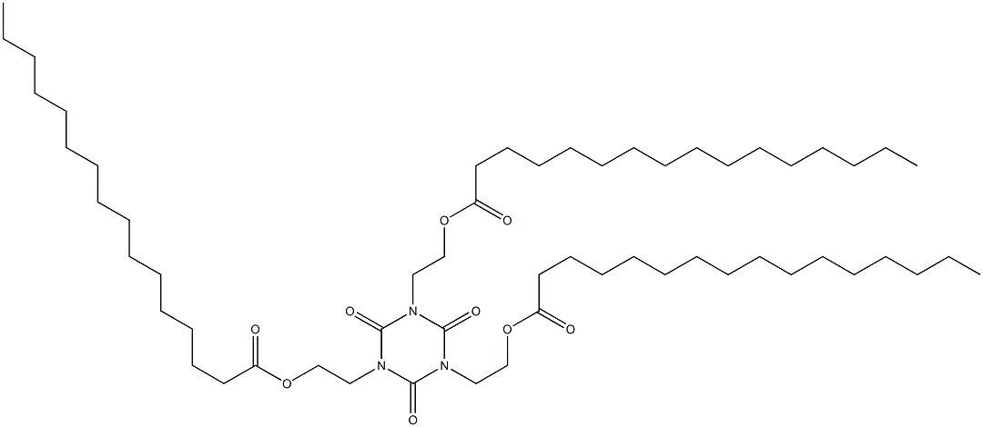 1,3,5-Tris[2-(hexadecanoyloxy)ethyl]hexahydro-1,3,5-triazine-2,4,6-trione Struktur