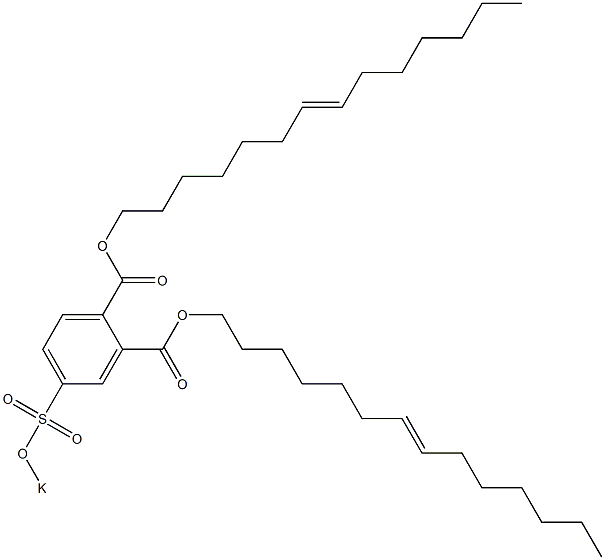 4-(Potassiosulfo)phthalic acid di(7-tetradecenyl) ester Struktur