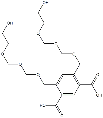 4,6-Bis(8-hydroxy-2,4,6-trioxaoctan-1-yl)isophthalic acid Struktur