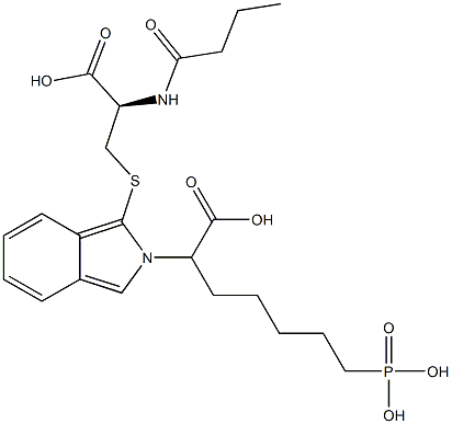 S-[2-(6-Phosphono-1-carboxyhexyl)-2H-isoindol-1-yl]-N-butyryl-L-cysteine Struktur