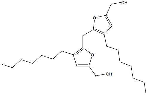 5,5'-Methylenebis(4-heptylfuran-2-methanol) Struktur