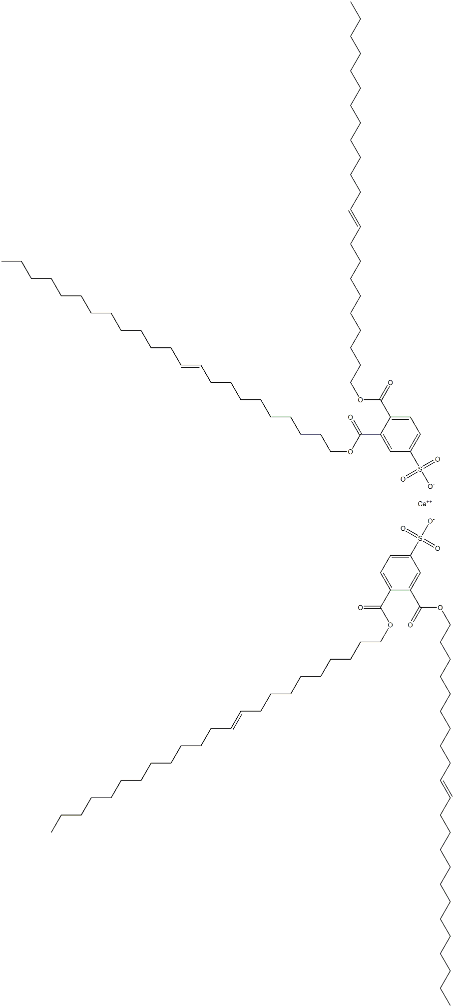 Bis[3,4-di(10-tricosenyloxycarbonyl)benzenesulfonic acid]calcium salt Struktur