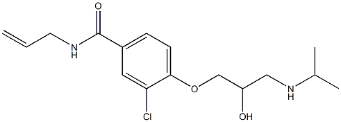 1-[4-[(2-Propenyl)carbamoyl]-2-chlorophenoxy]-3-[isopropylamino]-2-propanol Struktur