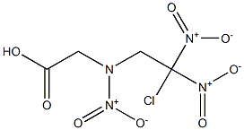 N-(2-Chloro-2,2-dinitroethyl)-N-nitroglycine Struktur