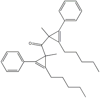 Phenyl(1-methyl-2-pentyl-2-cyclopropenyl) ketone Struktur