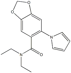 N,N-Diethyl-6-(1H-pyrrol-1-yl)-1,3-benzodioxole-5-carboxamide Struktur