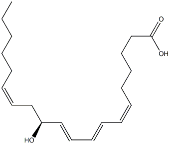 (12S,6Z,8E,10E,14Z)-12-Hydroxy-6,8,10,14-icosatetraenoic acid Struktur