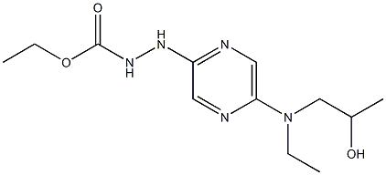 3-(2-Ethoxycarbonylhydrazino)-6-[ethyl(2-hydroxypropyl)amino]pyrazine Struktur