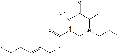 2-[N-(2-Hydroxypropyl)-N-(4-octenoylaminomethyl)amino]propionic acid sodium salt Struktur