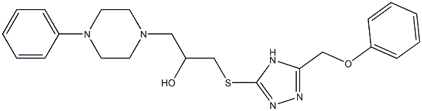 1-[[5-(Phenoxymethyl)-4H-1,2,4-triazol-3-yl]thio]-3-(4-phenylpiperazino)-2-propanol Struktur