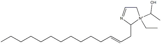 1-Ethyl-1-(1-hydroxyethyl)-2-(2-tetradecenyl)-3-imidazoline-1-ium Struktur