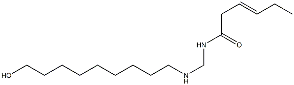 N-[[(9-Hydroxynonyl)amino]methyl]-3-hexenamide Struktur