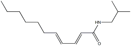 (2E,4E)-N-(2-Methylpropyl)-2,4-undecadienamide Struktur