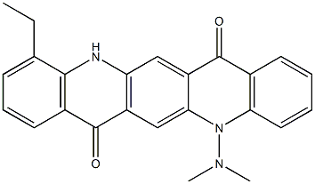 5-(Dimethylamino)-11-ethyl-5,12-dihydroquino[2,3-b]acridine-7,14-dione Struktur