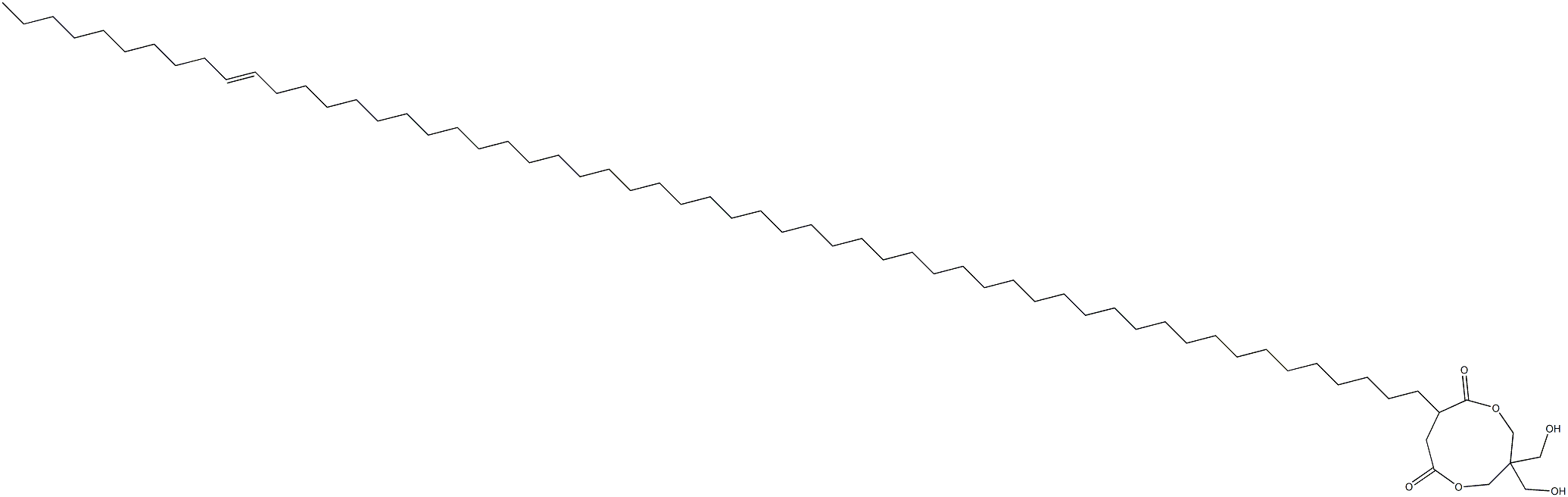 3,3-Bis(hydroxymethyl)-8-(47-heptapentacontenyl)-1,5-dioxacyclononane-6,9-dione Struktur