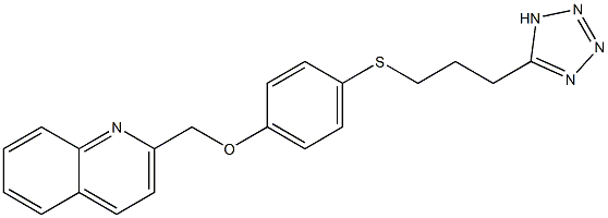 2-[4-[3-(1H-Tetrazol-5-yl)propylthio]phenoxymethyl]quinoline Struktur