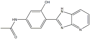 N-[3-Hydroxy-4-[1H-imidazo[4,5-b]pyridin-2-yl]phenyl]acetamide Struktur