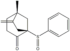 (1S,5R)-5-Methyl-6-methylene-1-(phenylsulfinyl)bicyclo[3.2.1]octan-2-one Struktur