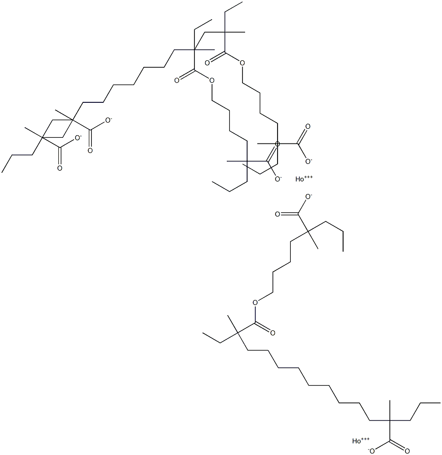 Holmium 2-ethyl-2-methylheptanoatebis(2-methyl-2-propylhexanoate) Struktur