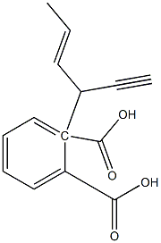 (+)-Phthalic acid hydrogen 1-[(S)-4-hexene-1-yne-3-yl] ester Struktur