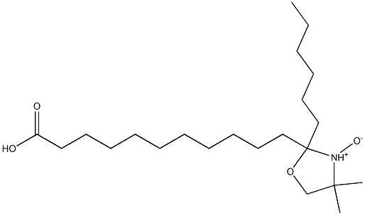 11-[(2-Hexyl-4,4-dimethyloxazolidine 3-oxide)-2-yl]undecanoic acid Struktur