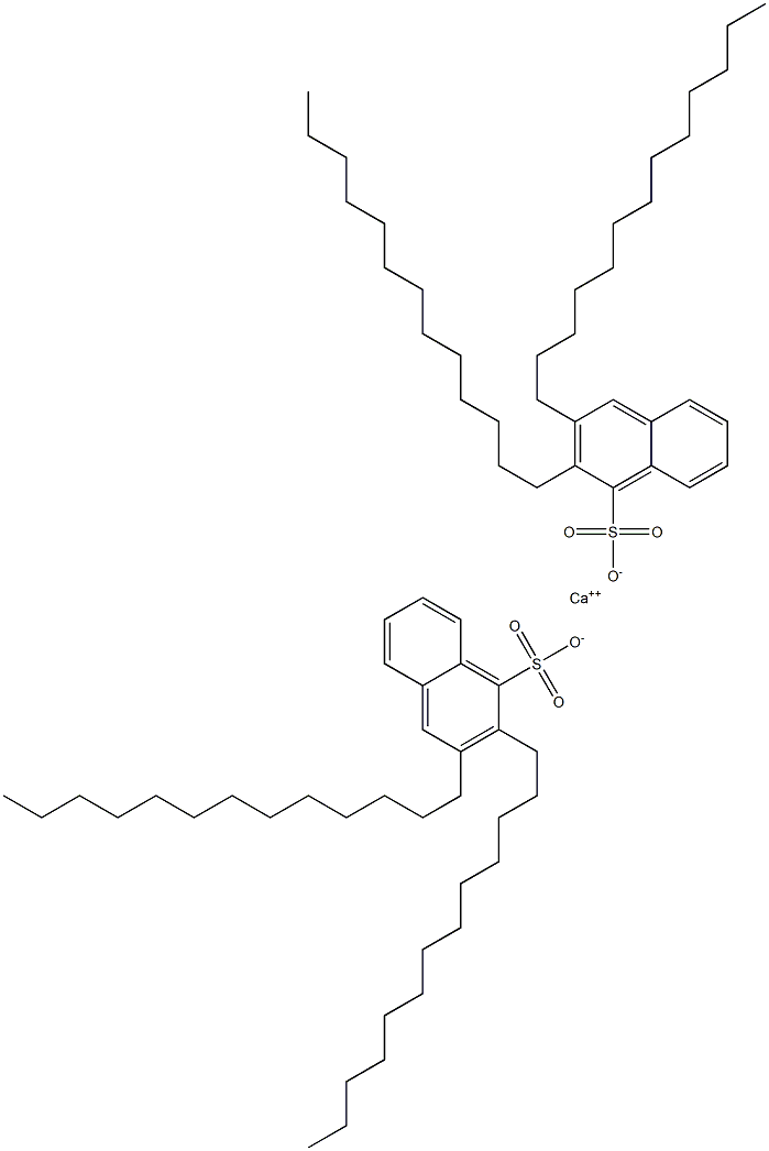 Bis(2,3-ditridecyl-1-naphthalenesulfonic acid)calcium salt Struktur