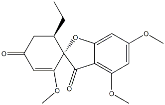 (2S,6'R)-2',4,6-Trimethoxy-6'-ethylspiro[benzofuran-2(3H),1'-[2]cyclohexene]-3,4'-dione Struktur