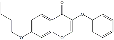 3-Phenoxy-7-butoxy-4H-1-benzopyran-4-one Struktur