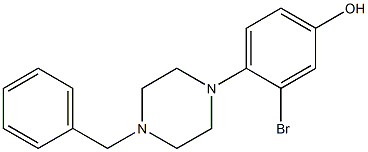 4-(4-Benzyl-1-piperazino)-3-bromophenol Struktur