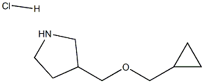 3-[(Cyclopropylmethoxy)methyl]pyrrolidinehydrochloride Struktur