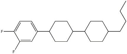 4-Butyl-4'-(3,4-difluorophenyl)bi(cyclohexane) Struktur