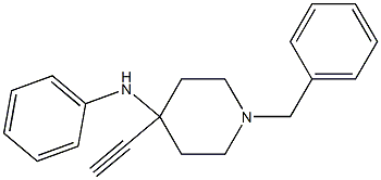 1-benzyl-4-ethynyl-N-phenylpiperidin-4-amine Struktur