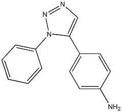 5-(4-Aminophenyl)-1-phenyl-1H-1,2,3-triazole Struktur