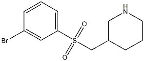 3-(3-Bromo-benzenesulfonylmethyl)-piperidine Struktur