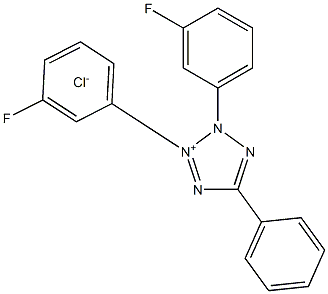 2,3-Bis(3-fluorophenyl)-5-phenyltetrazoliuM Chloride Struktur