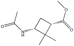 (1S,3R)-Methyl 3-acetaMido-2,2-diMethylcyclobutanecarboxylate Struktur