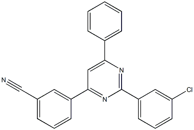 3-(2-(3-chlorophenyl)-6-phenylpyrimidin-4-yl)benzonitrile Struktur