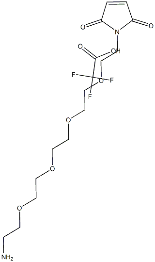 1-(14-amino-3,6,9,12-tetraoxatetradecyl)-1H-pyrrole-2,5-dione trifluoroacetic acid salt Struktur