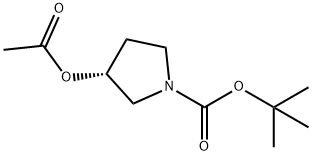 1-Pyrrolidinecarboxylic acid, 3-(acetyloxy)-, 1,1-dimethylethyl ester, (3R)-