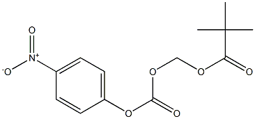 Propanoic acid, 2,2-dimethyl-, [[(4-nitrophenoxy)carbonyl]oxy]methyl  ester Struktur