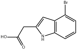 2-(4-bromo-1H-indol-2-yl)acetic acid Struktur