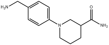 1-[4-(aminomethyl)phenyl]piperidine-3-carboxamide Struktur