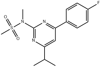 Methanesulfonamide, N-[4-(4-fluorophenyl)-6-(1-methylethyl)-2-pyrimidinyl]-N-methyl- Struktur