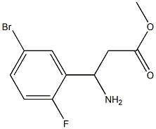 methyl 3-amino-3-(5-bromo-2-fluorophenyl)propanoate Struktur