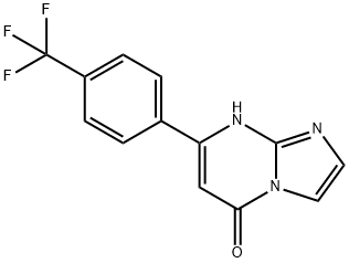 7-(4-(trifluoromethyl)phenyl)imidazo[1,2-a]pyrimidin-5(1H)-one Struktur