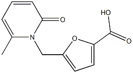 5-[(2-Methyl-6-oxo-1(6H)-pyridinyl)methyl]-2-furoic acid Struktur