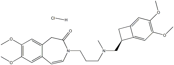 3-[3-({[(7S)-3,4-dimethoxybicyclo[4.2.0]octa-1,3,5-trien-7-yl]methyl}(methyl)amino)propyl]-7,8-dimethoxy-1,3-dihydro-2H-3-benzazepin-2-one hydrochloride