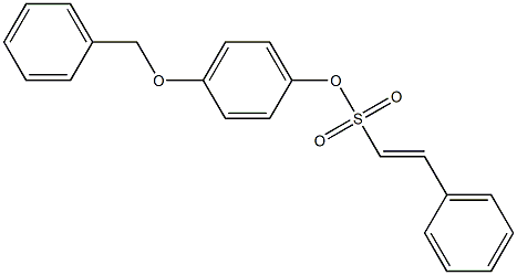 (E)-(4-(benzyloxy)phenyl 2-phenylethene-1-sulfonate) Struktur