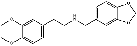 N-(1,3-benzodioxol-5-ylmethyl)-2-(3,4-dimethoxyphenyl)ethanamine Struktur